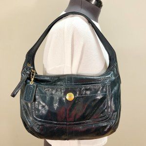 COACH Ergo Blue Patent Leather Hobo Bag Style F12886